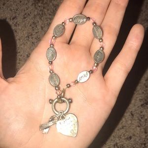 Breast Cancer Charm Bracelet